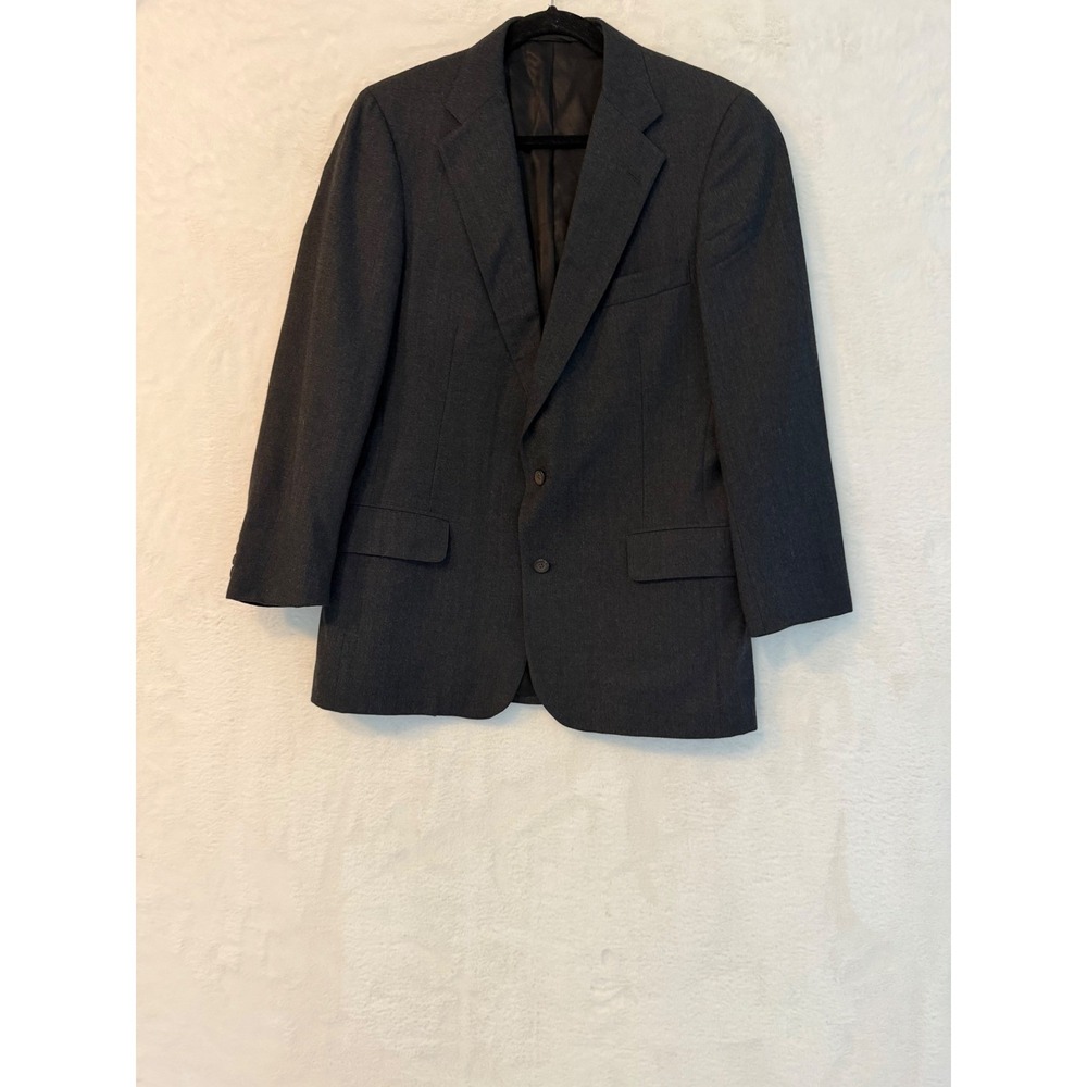Chaps‎ Ralph Lauren Mens Charcoal Gray 100% Virgin Wool 2 Button Blazer 42R